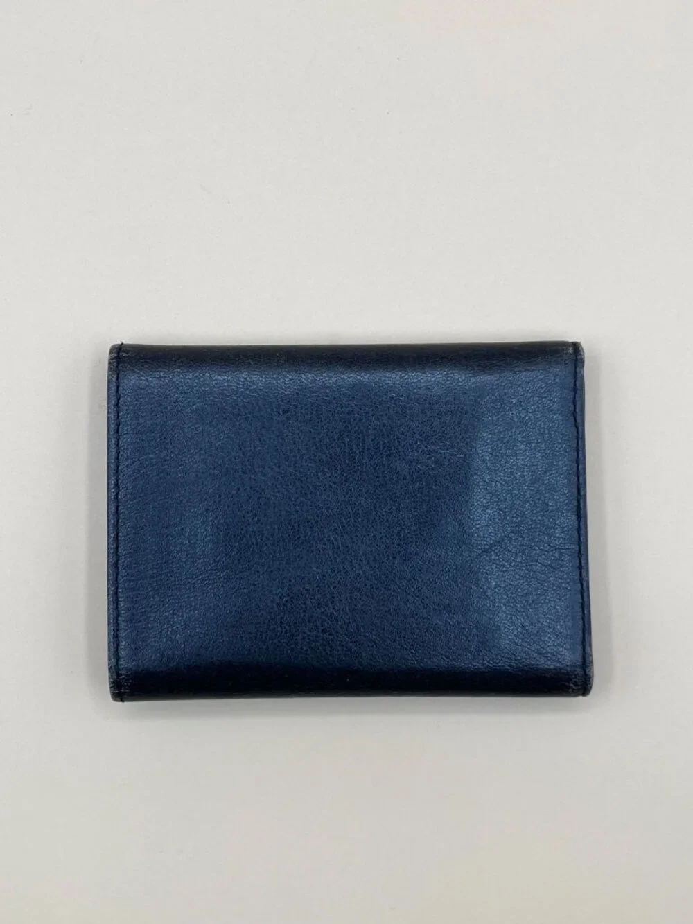 Christian Dior Vintage Black Leather Bifold Wallet Embossed Logo Card Slots Bill